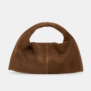 Vida Suede Mini Tote Bag, Walnut